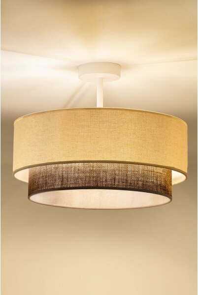 Brilagi - LED prisadený luster BOHO STYLE 1xE27/15W/230V priemer 40 cm krémová/hnedá
