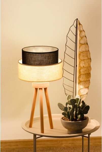 Brilagi - LED stolná lampa BOHO STYLE 1xE27/15W/230V krémová/hnedá