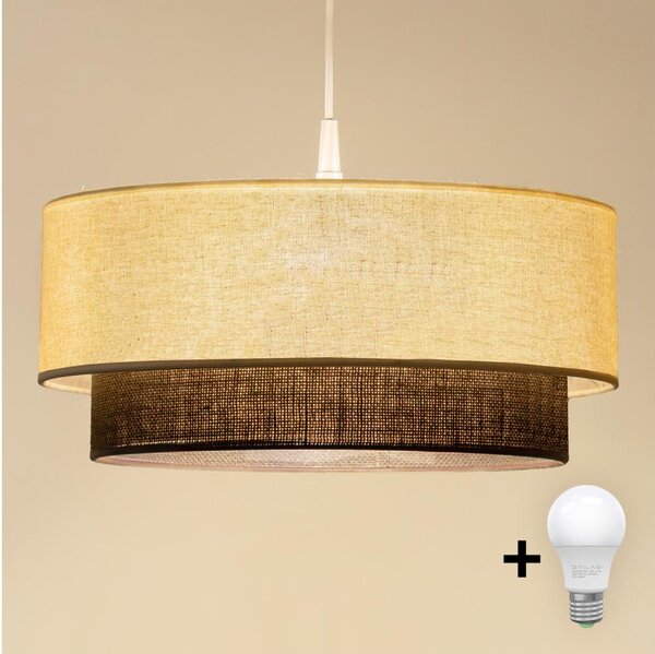 Brilagi - LED luster v štýle BOHO na lanku 1xE27/15W/230V pr. 40 cm krémová/hnedá