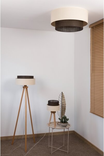 Brilagi - LED stropné svietidlo BOHO STYLE 3xE27/15W/230V pr. 60 cm krémová/hnedá