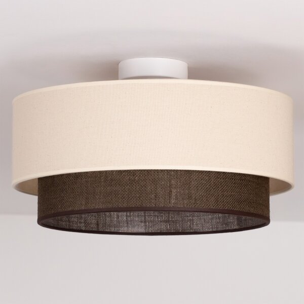 Brilagi - LED Stropné svietidlo BOHO STYLE 1xE27/15W/230V pr. 40 cm krémové/hnedé