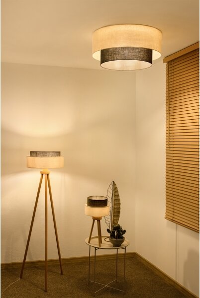 Brilagi - LED stropné svietidlo BOHO STYLE 3xE27/15W/230V pr. 60 cm krémová/hnedá