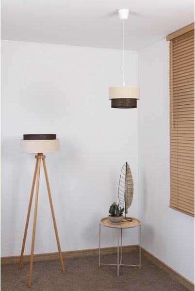 Brilagi - LED luster na lanku BOHO ŠTÝL 1xE27/15W/230V priemer 25 cm krémová/hnedá