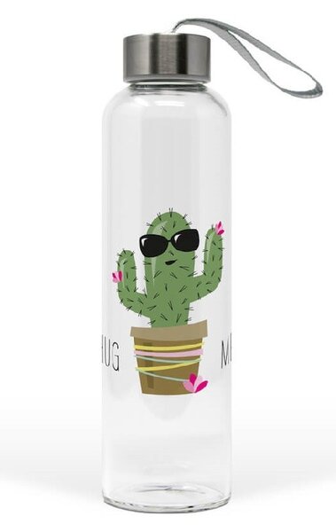 PPD Sklenená fľaša Hug me Cactus - 550ml