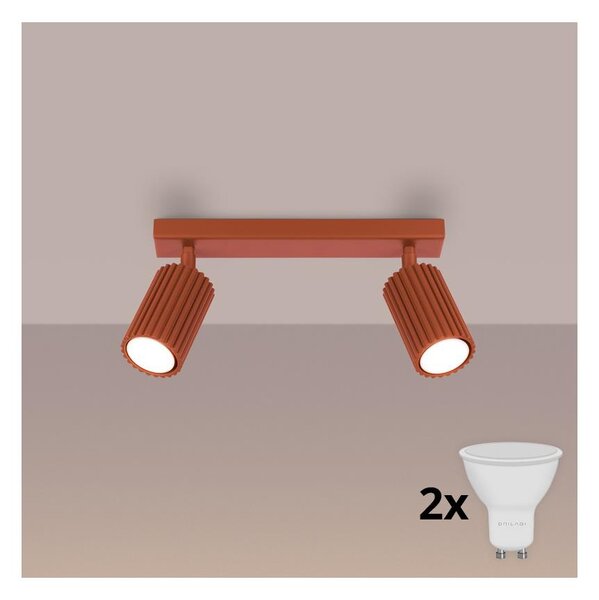 Brilagi - LED Bodové svietidlo CRESTO 2xGU10/10W/230V červené