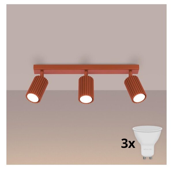 Brilagi - LED bodové svietidlo CRESTO 3xGU10/10W/230V červené
