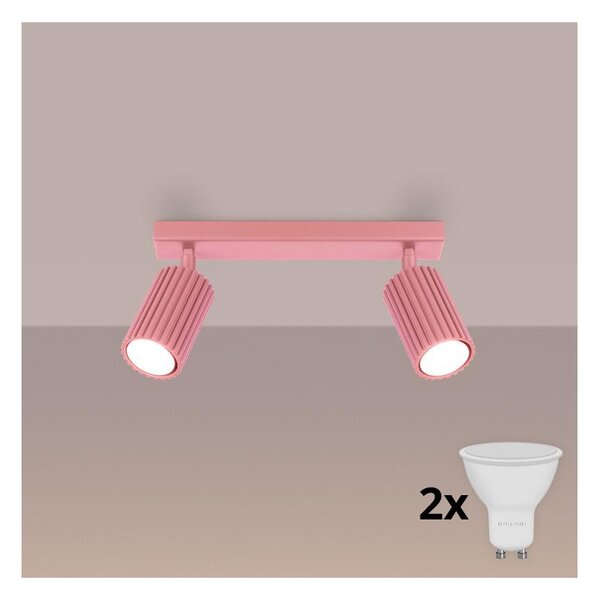 Brilagi - LED bodové svietidlo CRESTO 2xGU10/10W/230V ružové