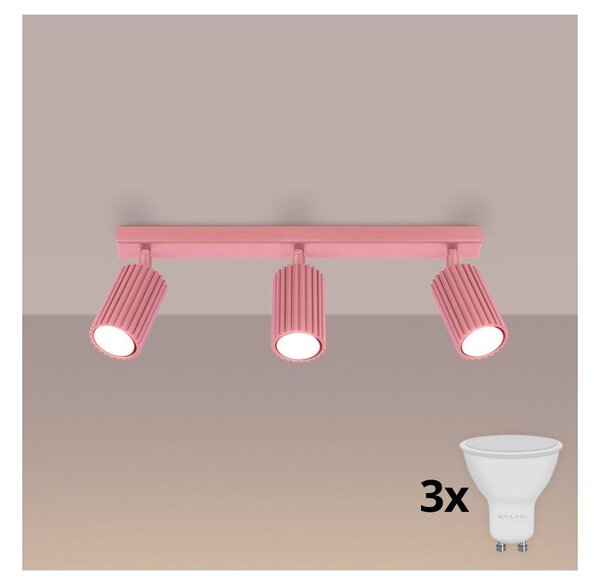 Brilagi - LED bodové svietidlo CRESTO 3xGU10/10W/230V ružové