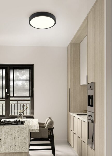 Trio - stmievateľné LED stropné svietidlo ISEO LED/24W/230V 3000K pr. 40 cm čierne
