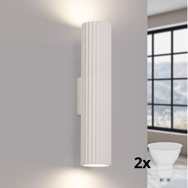 Brilagi - LED nástenné svietidlo CRESTO 2xGU10/10W/230V 30 cm krémová