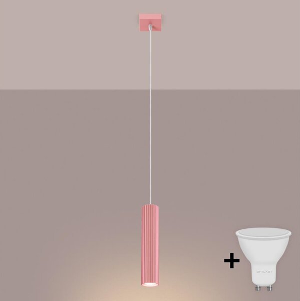 Brilagi - LED luster na lanku CRESTO 1xGU10/10W/230V ružová