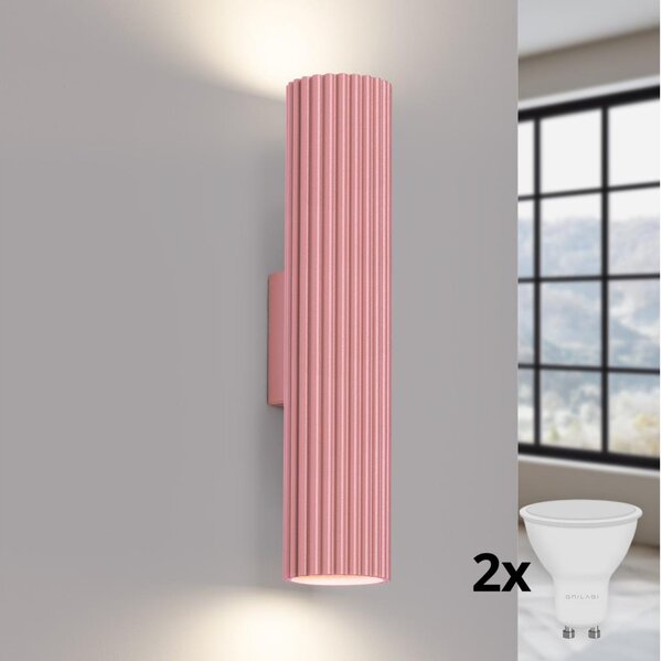 Brilagi - LED nástenné svietidlo CRESTO 2xGU10/10W/230V 30 cm ružové