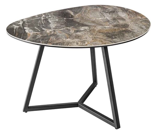 Keramický konferenčný stolík Paquita 70 cm taupe mramor