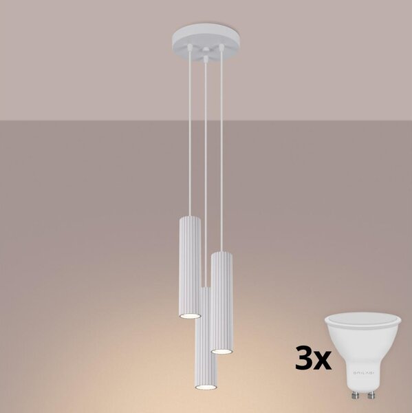 Brilagi - LED luster na lanku CRESTO 3xGU10/10W/230V biely