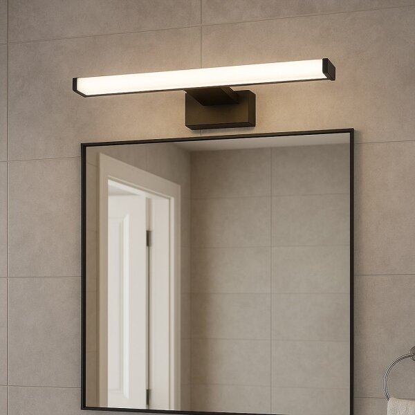 LED Kúpeľňové osvetlenie zrkadla MIRORE LED/8W/230V 40 cm IP44 čierna