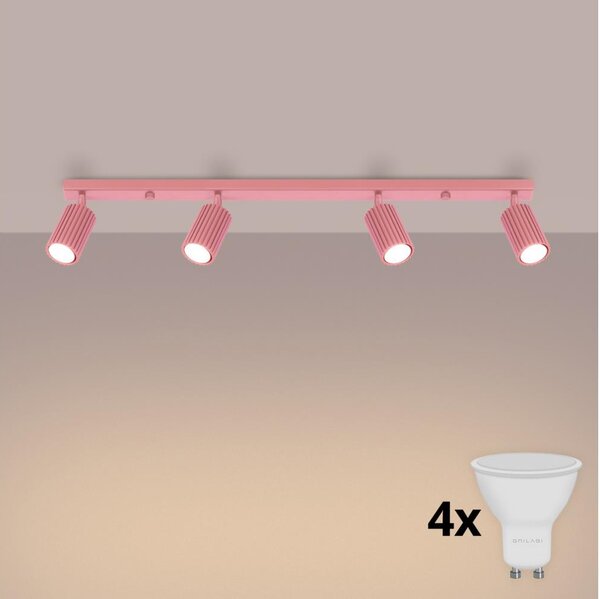 Brilagi - LED bodové svietidlo CRESTO 4xGU10/10W/230V ružové