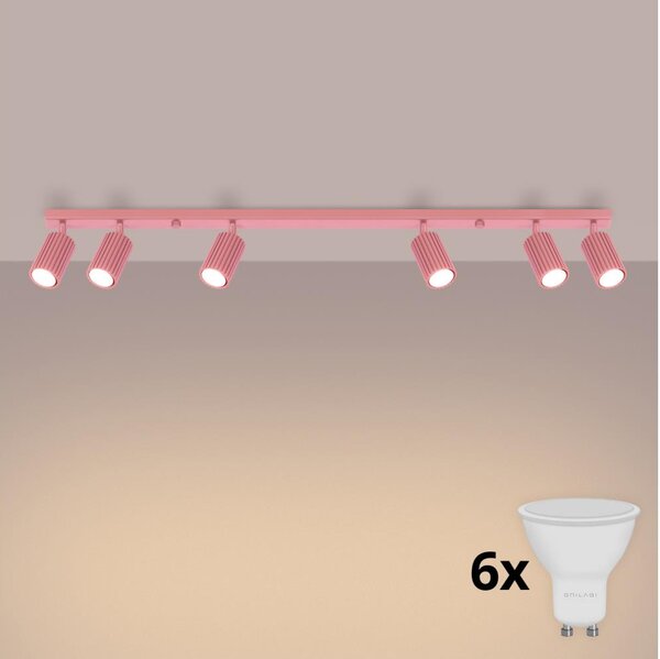 Brilagi - LED Bodové svietidlo CRESTO 6xGU10/10W/230V ružová