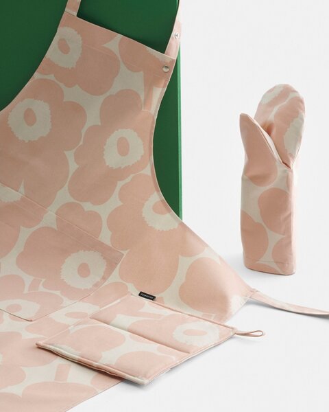 Marimekko Kuchynská chňapka Unikko, broskyňová