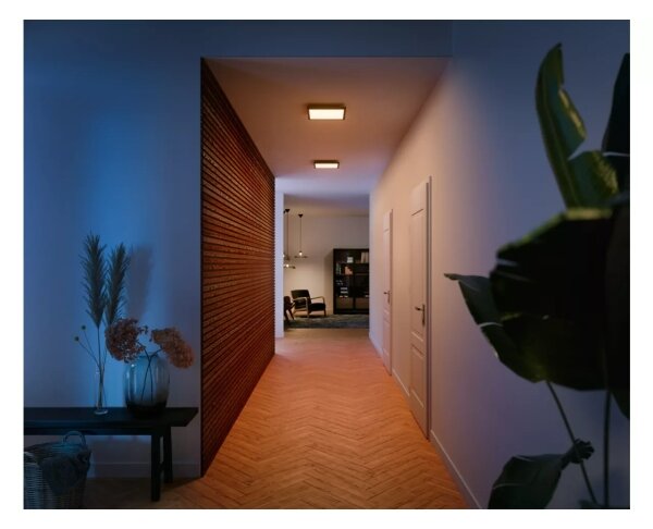 Philips - stmievateľné stropné svietidlo Hue AURELLE LED/19W/230V 30x30 cm čierne