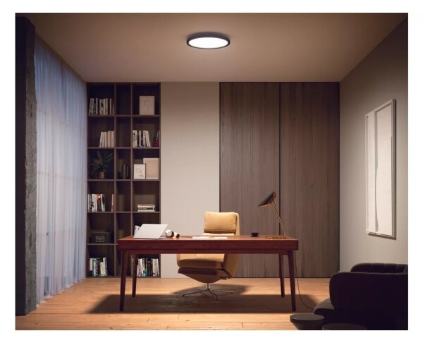 Philips - LED stmievateľné stropné svietidlo Hue AURELLE LED/21W/230V priemer 39,5 cm čierne