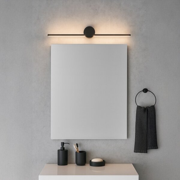 LED kúpeľňové osvetlenie zrkadla ARTIST LED/9W/230V 60 cm IP44 čierna