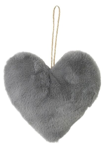 Závesná dekoratívne ozdoba šedej srdce - 10 * 5 * 10cm