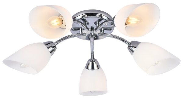 Prisadený luster PORTOS 5xE14/10W/230V lesklý chróm