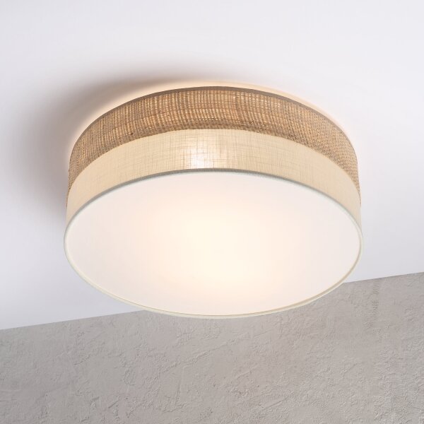 Stropné svietidlo SIRJA BOHO 2xE27/15W/230V pr. 45 cm béžová/krémová