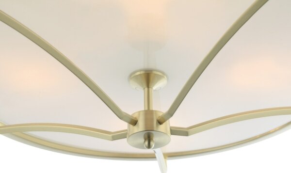 Open Design OR84443 - Stropné svietidlo STESSO 6xE27/12W/230V priemer 85 cm mosadz/biela