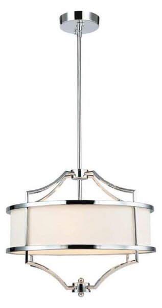 Open Design OR80902- Luster na tyči STESSO 4xE27/15W/230V priemer 42 cm lesklý chróm/biela