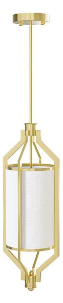 Open Design OR85860 - Stropný luster na tyči ZUNDO 1xE27/15W/230V mosadz/biela