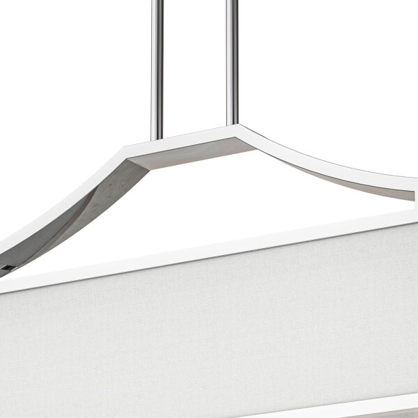 Open Design OR84849 - Luster na tyči GERDO OVALE 6xE14/12W/230V lesklý chróm/biela