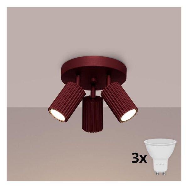 Brilagi - LED bodové svietidlo CRESTO 3xGU10/10W/230V bordové