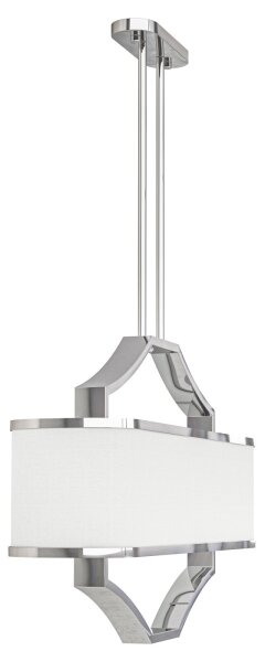 Open Design OR84849 - Luster na tyči GERDO OVALE 6xE14/12W/230V lesklý chróm/biela