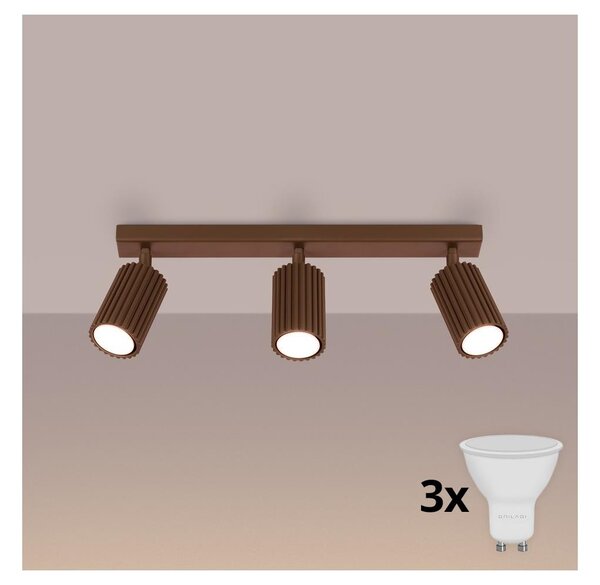 Brilagi - LED Bodové svietidlo CRESTO 3xGU10/10W/230V hnedé