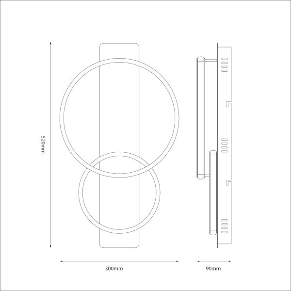 LED stropné svietidlo ROWENA LED/14W/230V čierna/hnedá