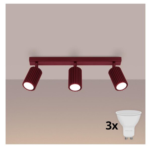 Brilagi - LED bodové svietidlo CRESTO 3xGU10/10W/230V bordové