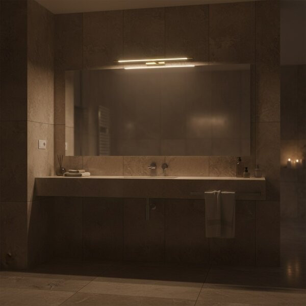 LED osvetlenie zrkadla do kúpeľne KLIMT, 12 W, 230 V, 3000/4000/6000 K, 60 cm, IP44, zlaté