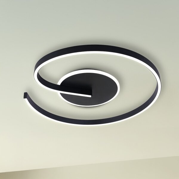 LED stropné svietidlo LORENZO LED/22W/230V pr. 50 cm čierne