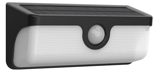 Solárne LED nástenné svietidlo so senzorom LINK LED/5W/3,7V 2000 mAh IP65 čierna