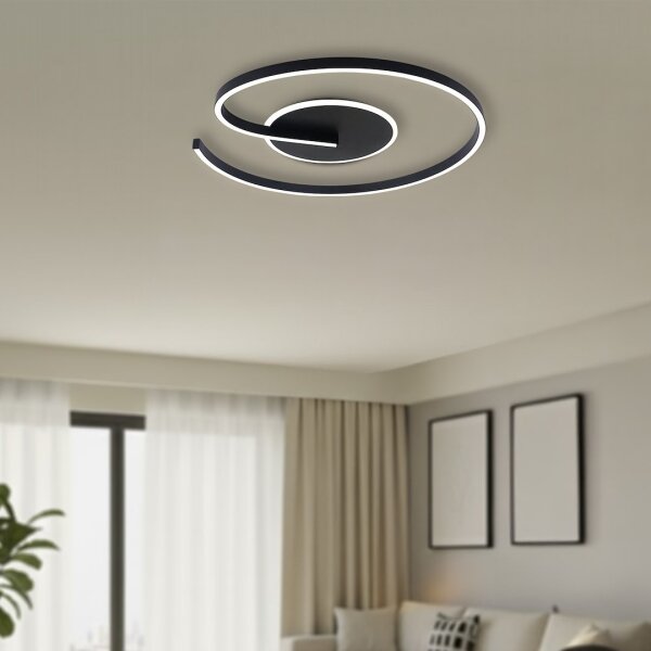 LED stropné svietidlo LORENZO LED/22W/230V pr. 50 cm čierne