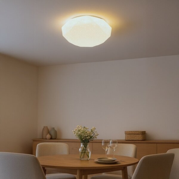 LED stmievateľné stropné svietidlo HEX LED/72W/230V 3000-6000K priemer 50 cm biele + DO