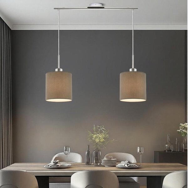 Eglo - LED luster na lankách TUNJA 2xE27/60W/230V taupe