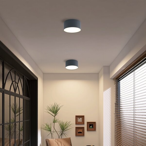 Brilagi - LED kúpeľňové stropné svietidlo FORIS LED/14W/230V priemer 12 cm antracit IP44