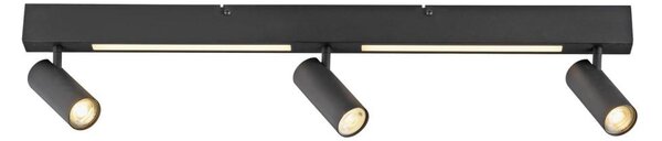 Schöner Wohnen 11794-18 - LED bodové svietidlo DANTE 3xGU10/10W+LED/14,4W čierne