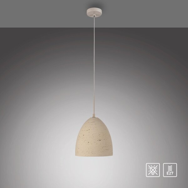 Schöner Wohnen 12540-42 - Závesný luster na lanku TRAVENTA 1xE27/40W/230V pr. 21 cm betón