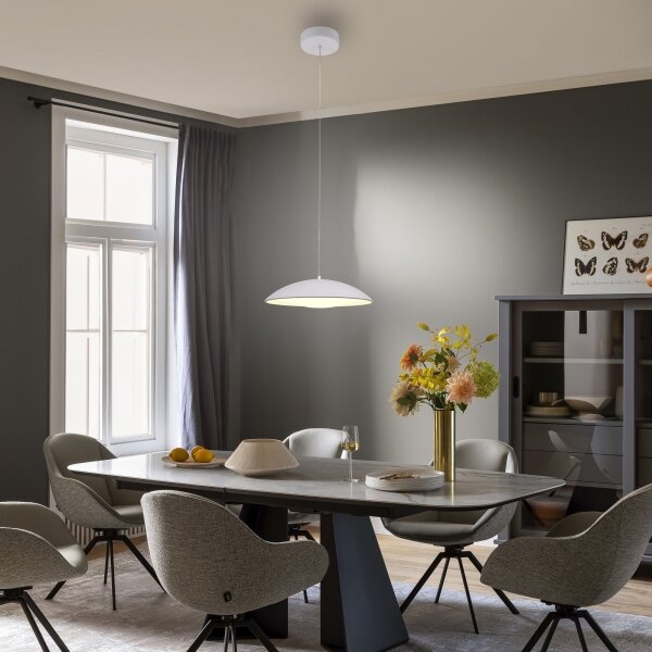 Schöner Wohnen 14606-16 -LED stmievateľný luster na lanku LENTE LED/17W/230V pr.40cm biela