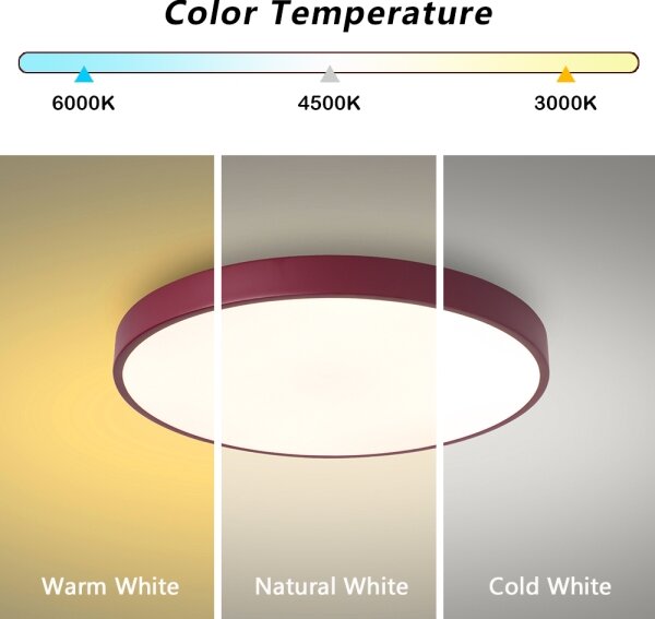 Brilagi-LED stmievateľné stropné svietidlo POOL LED/60W/230V 3000-6000K 50 cm burgundská+DO