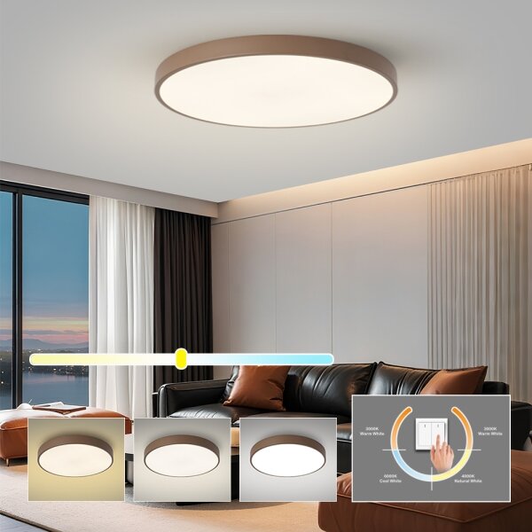 Brilagi - LED stropné svietidlo POOL LED/100W/230V 3000/4000/6000K 80 cm hnedé