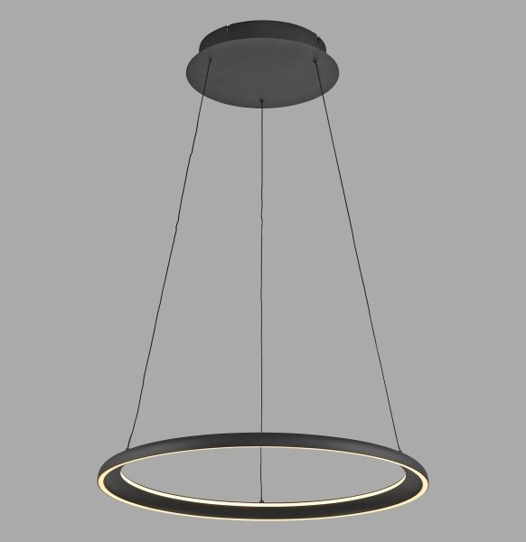 Schöner Wohnen 15570-18-LED stmievateľné závesné svietidlo na lanku QUILLO LED/36W/230V priemer 60 cm čierne
